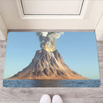 Volcanic Mountain Print Rubber Doormat