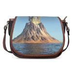 Volcanic Mountain Print Saddle Bag