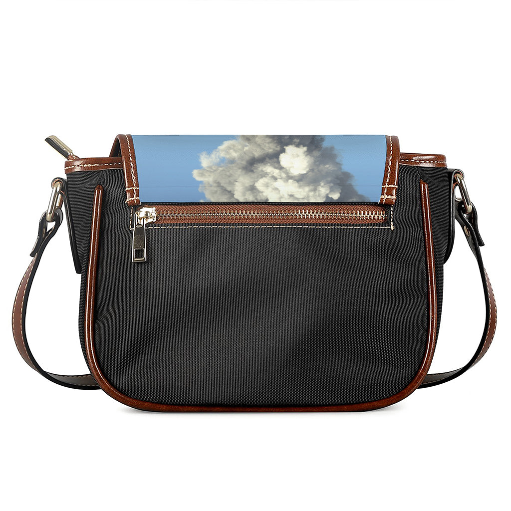 Volcanic Mountain Print Saddle Bag