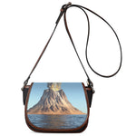 Volcanic Mountain Print Saddle Bag