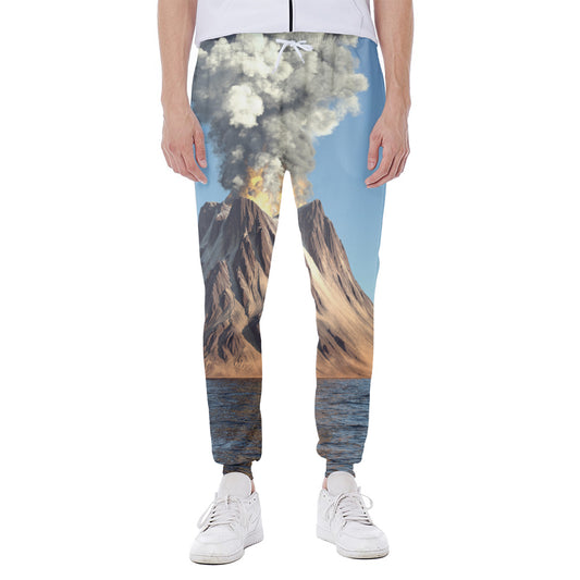 Volcanic Mountain Print Scuba Joggers