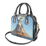 Volcanic Mountain Print Shoulder Handbag