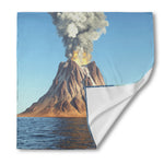 Volcanic Mountain Print Silk Bandana