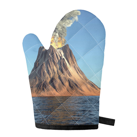 Volcanic Mountain Print Single Oven Mitt