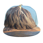 Volcanic Mountain Print Snapback Cap