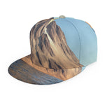 Volcanic Mountain Print Snapback Cap