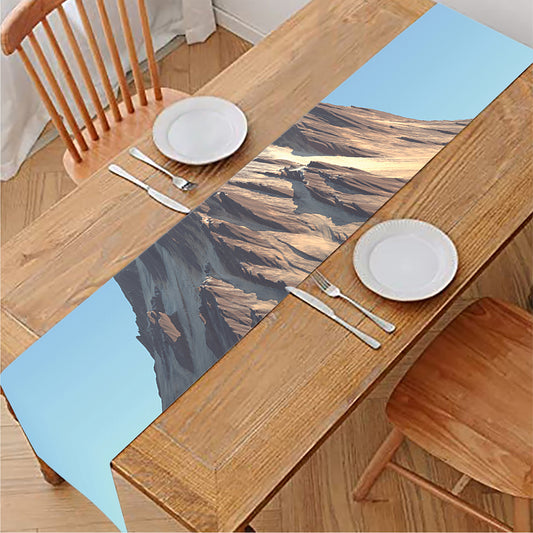 Volcanic Mountain Print Table Runner