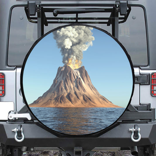 Volcanic Mountain Print Tire Cover