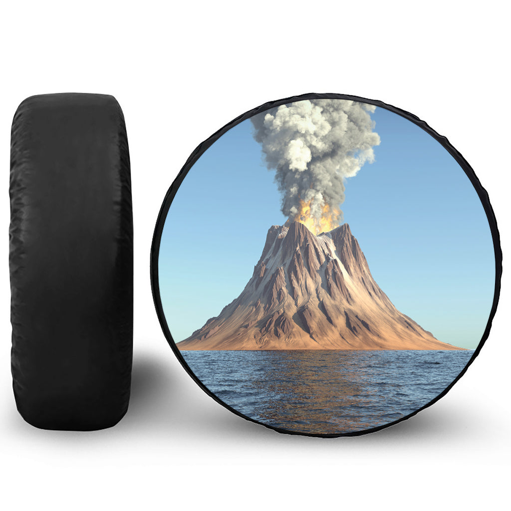 Volcanic Mountain Print Tire Cover