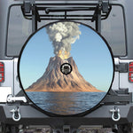 Volcanic Mountain Print Tire Cover With Camera Hole