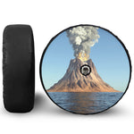 Volcanic Mountain Print Tire Cover With Camera Hole