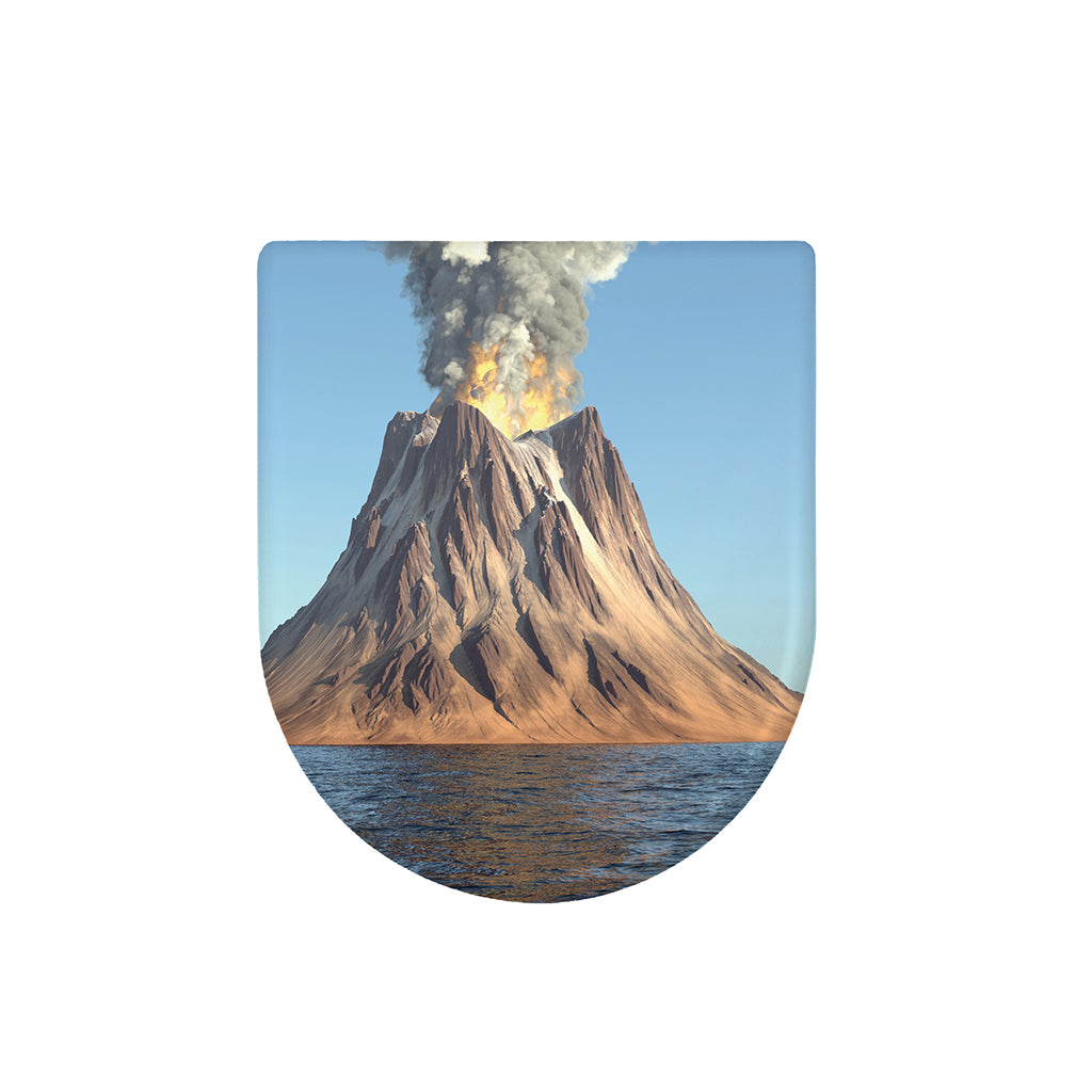 Volcanic Mountain Print Toilet Lid Cover