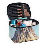 Volcanic Mountain Print Travel Makeup Bag