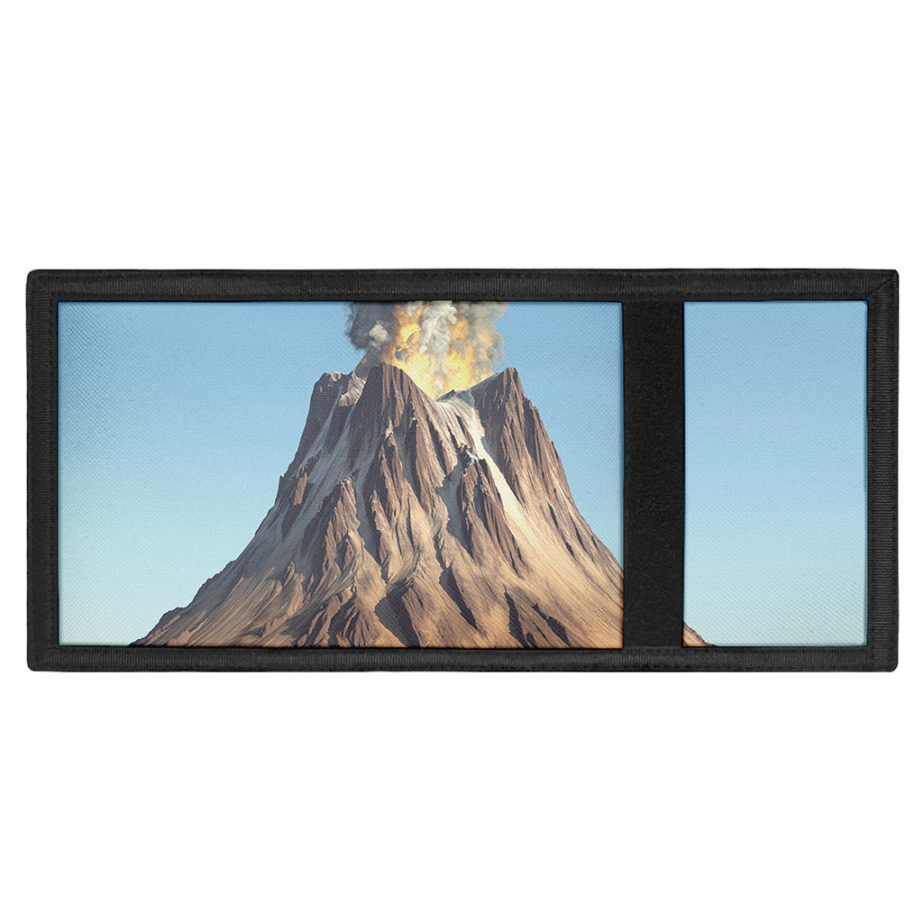 Volcanic Mountain Print Trifold Wallet