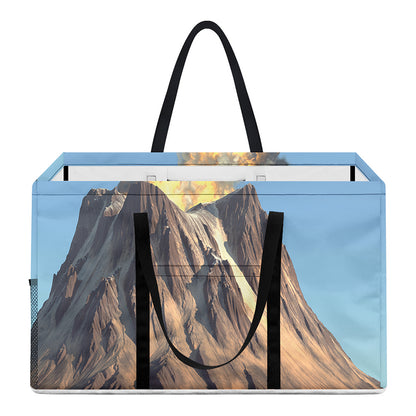 Volcanic Mountain Print Utility Tote Bag