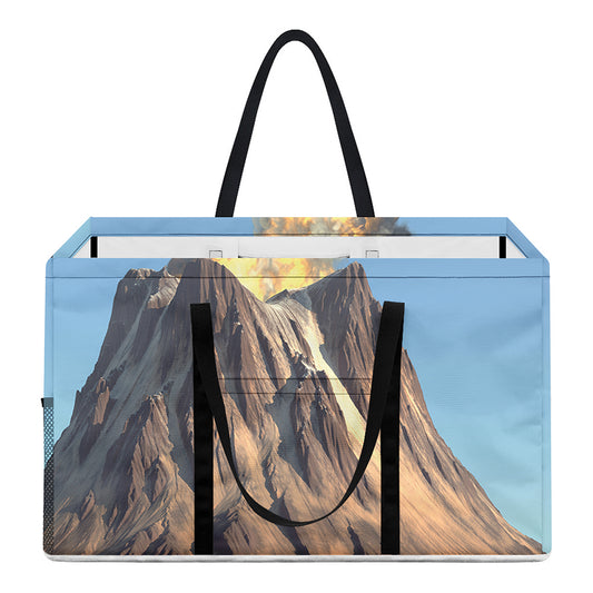 Volcanic Mountain Print Utility Tote Bag