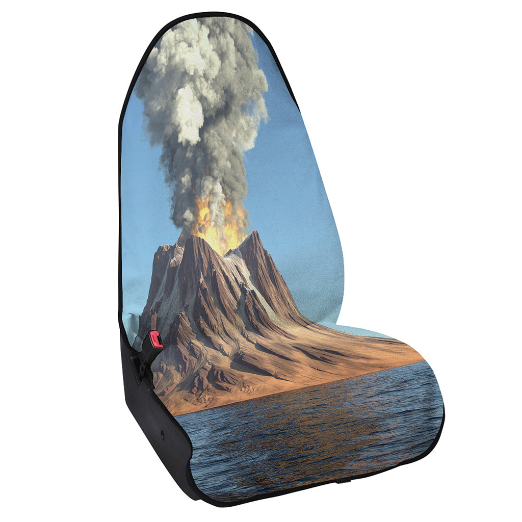Volcanic Mountain Print Waterproof Car Seat Cover