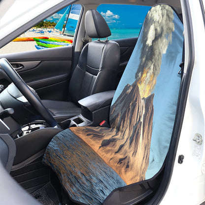Volcanic Mountain Print Waterproof Car Seat Cover