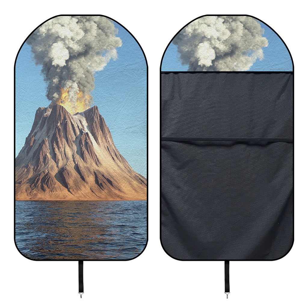 Volcanic Mountain Print Waterproof Car Seat Cover