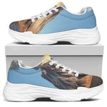 Volcanic Mountain Print White Chunky Shoes