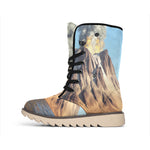 Volcanic Mountain Print Winter Boots