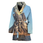 Volcanic Mountain Print Women's Bathrobe