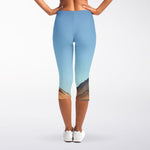 Volcanic Mountain Print Women's Capri Leggings