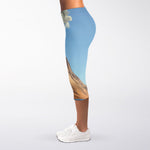 Volcanic Mountain Print Women's Capri Leggings