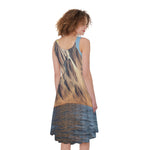 Volcanic Mountain Print Women's Sleeveless Dress