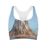 Volcanic Mountain Print Women's Sports Bra