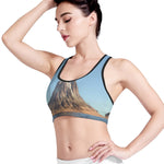Volcanic Mountain Print Women's Sports Bra