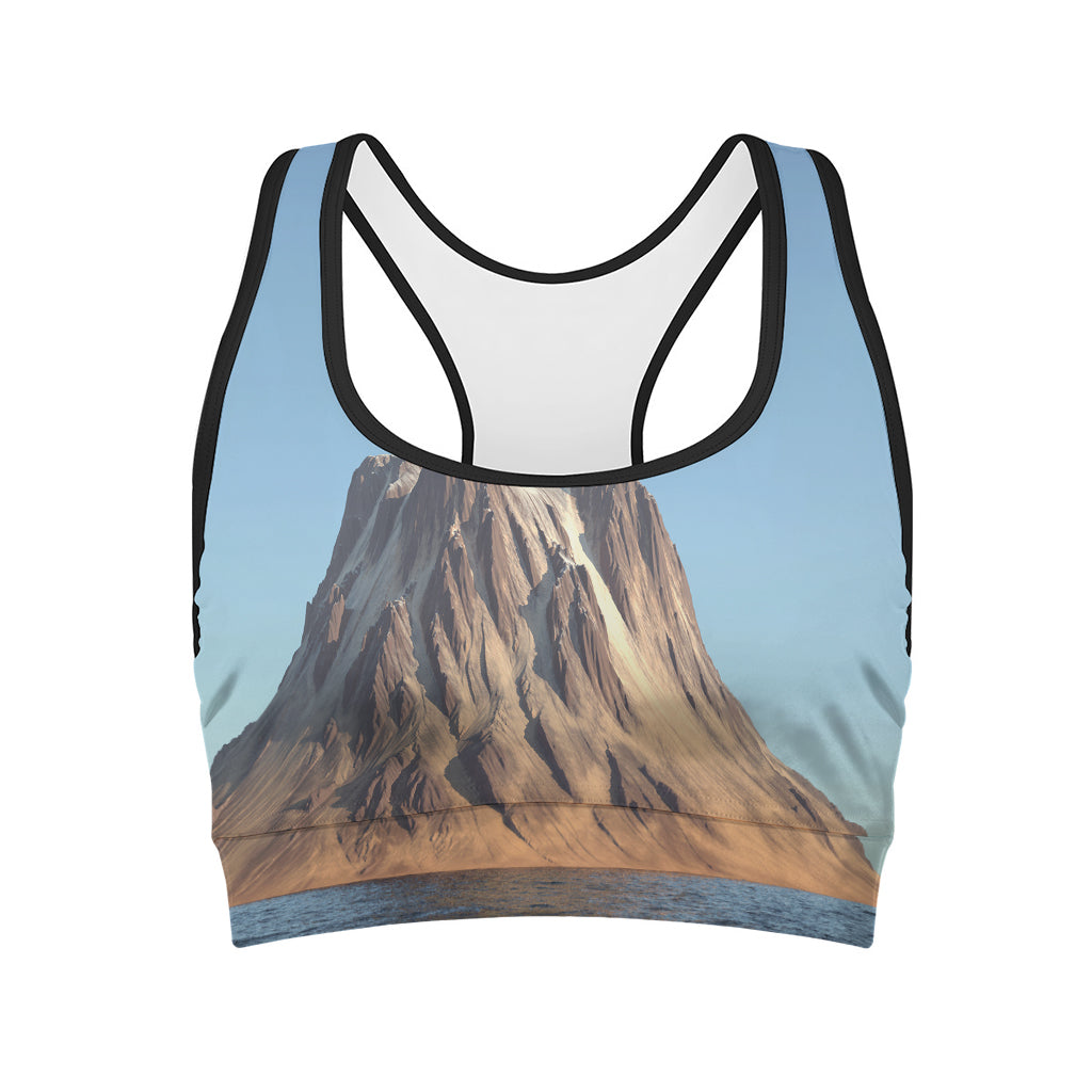 Volcanic Mountain Print Women's Sports Bra