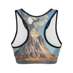 Volcanic Mountain Print Women's Sports Bra