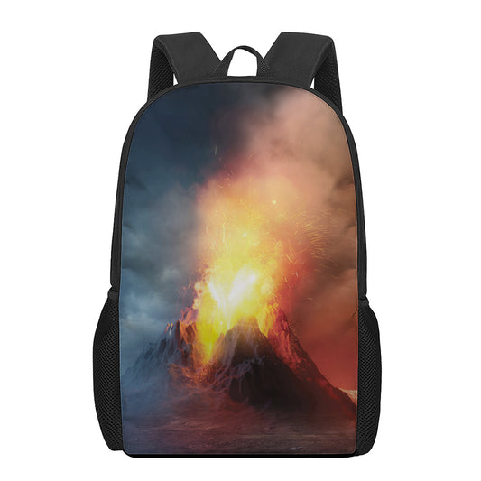 Volcano Eruption Print 17 Inch Backpack