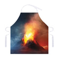Volcano Eruption Print Adjustable Apron