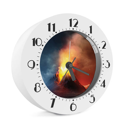 Volcano Eruption Print Alarm Clock