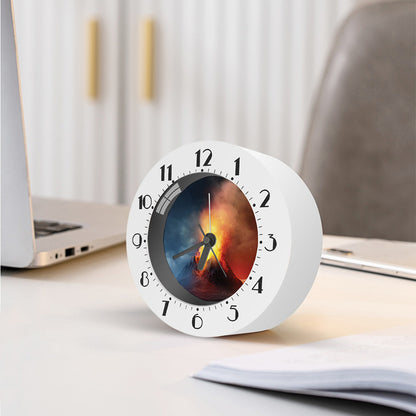Volcano Eruption Print Alarm Clock
