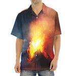 Volcano Eruption Print Aloha Shirt