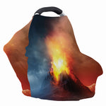 Volcano Eruption Print Baby Seat Cover