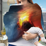Volcano Eruption Print Baby Seat Cover