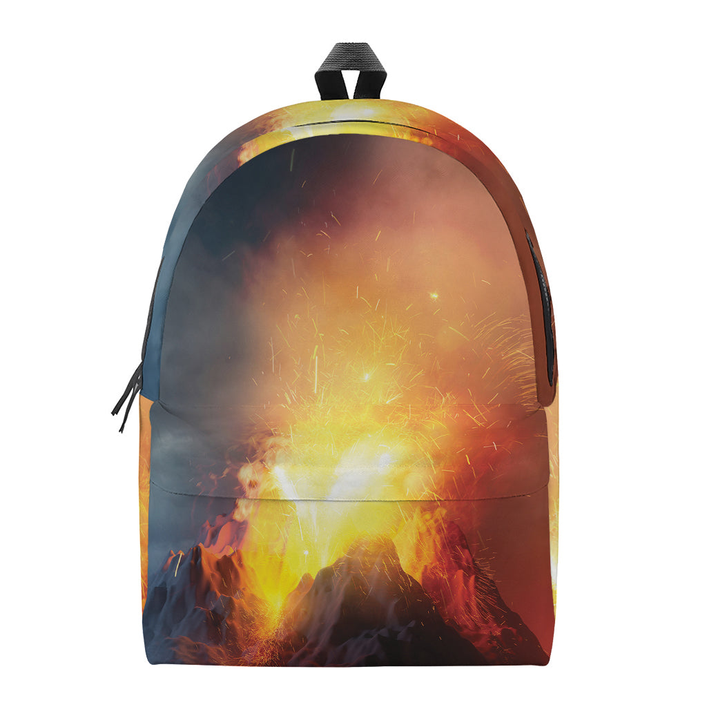 Volcano Eruption Print Backpack