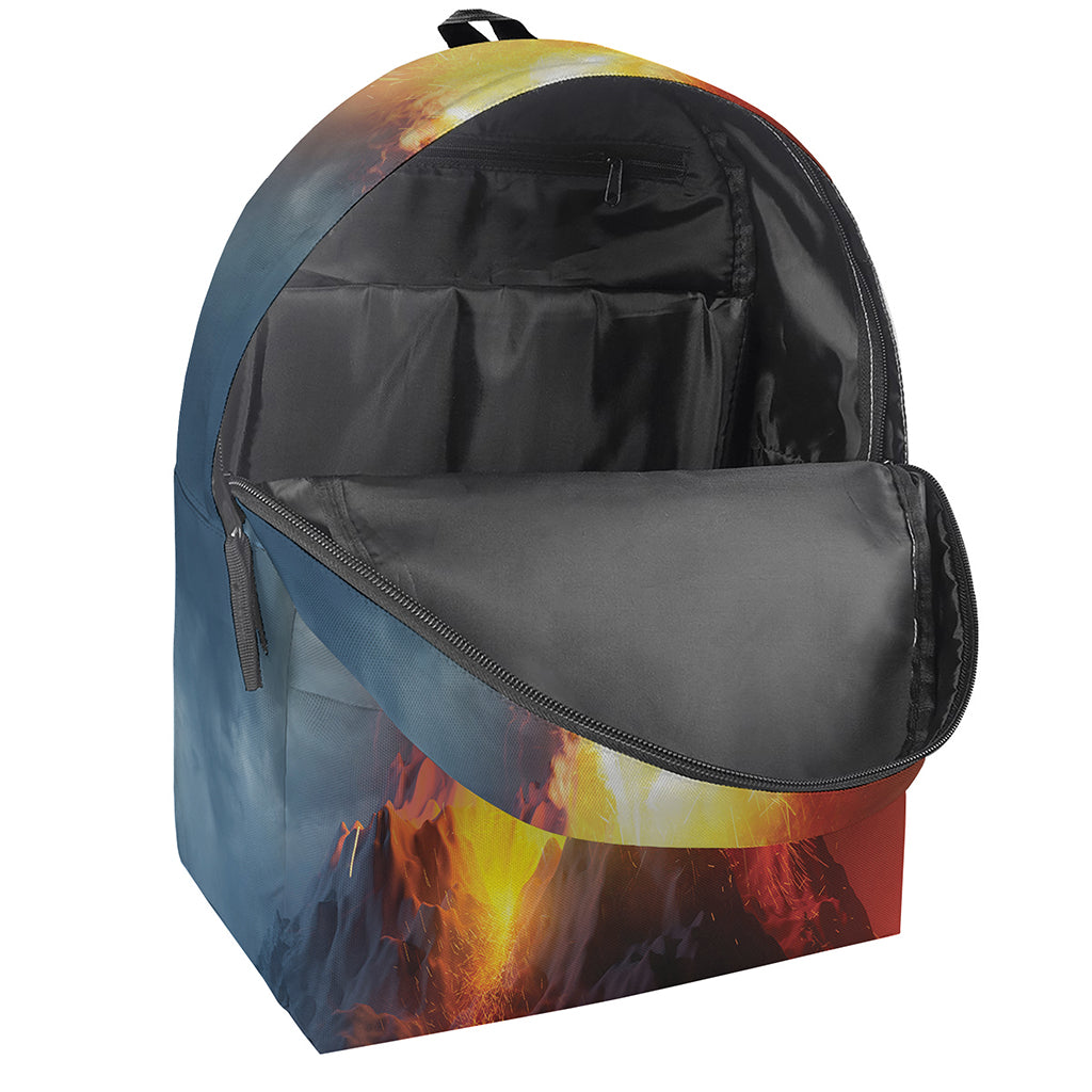 Volcano Eruption Print Backpack