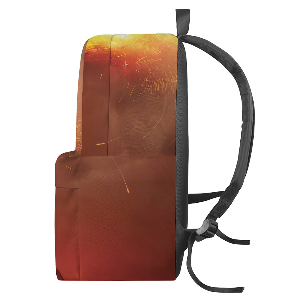 Volcano Eruption Print Backpack