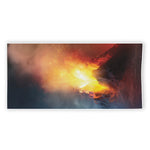 Volcano Eruption Print Beach Towel