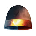 Volcano Eruption Print Beanie