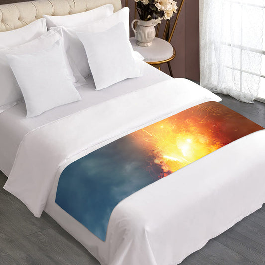 Volcano Eruption Print Bed Runner
