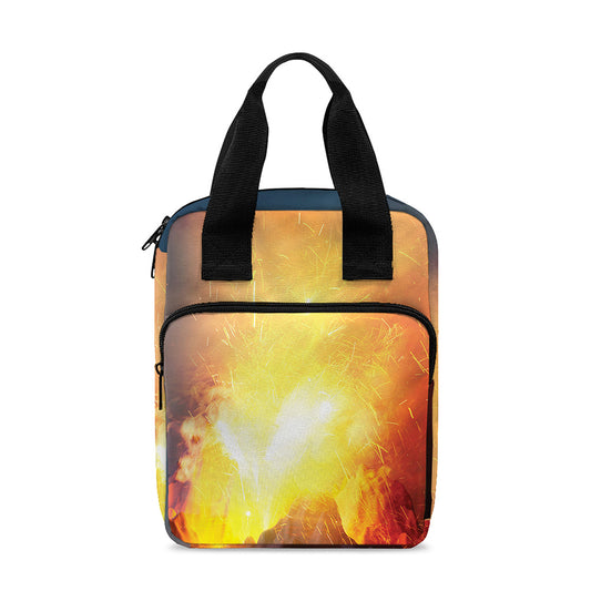 Volcano Eruption Print Bible Tote Bag