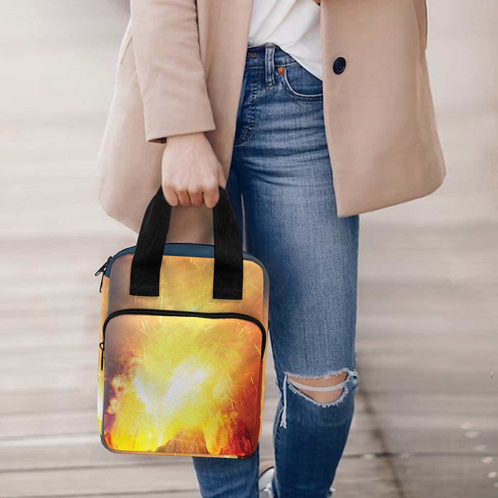 Volcano Eruption Print Bible Tote Bag