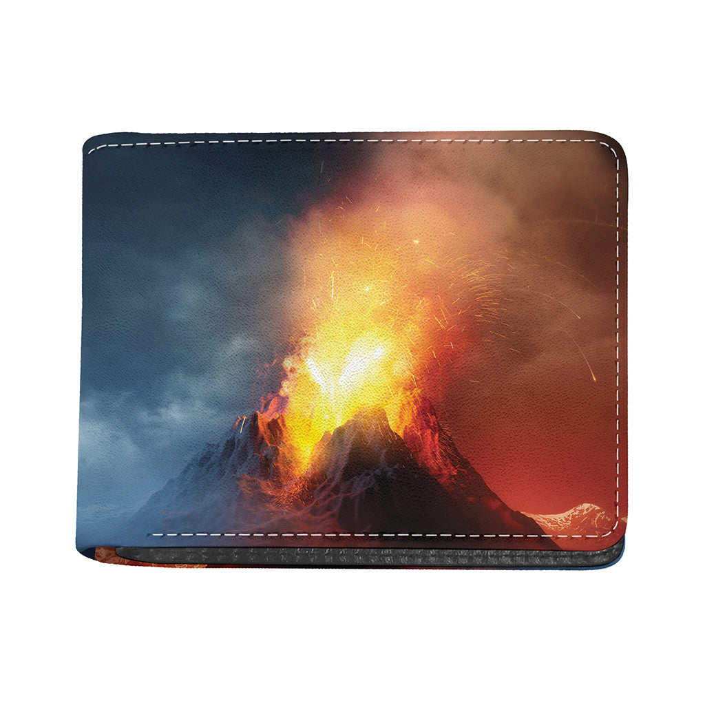 Volcano Eruption Print Bifold Wallet