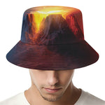 Volcano Eruption Print Bucket Hat